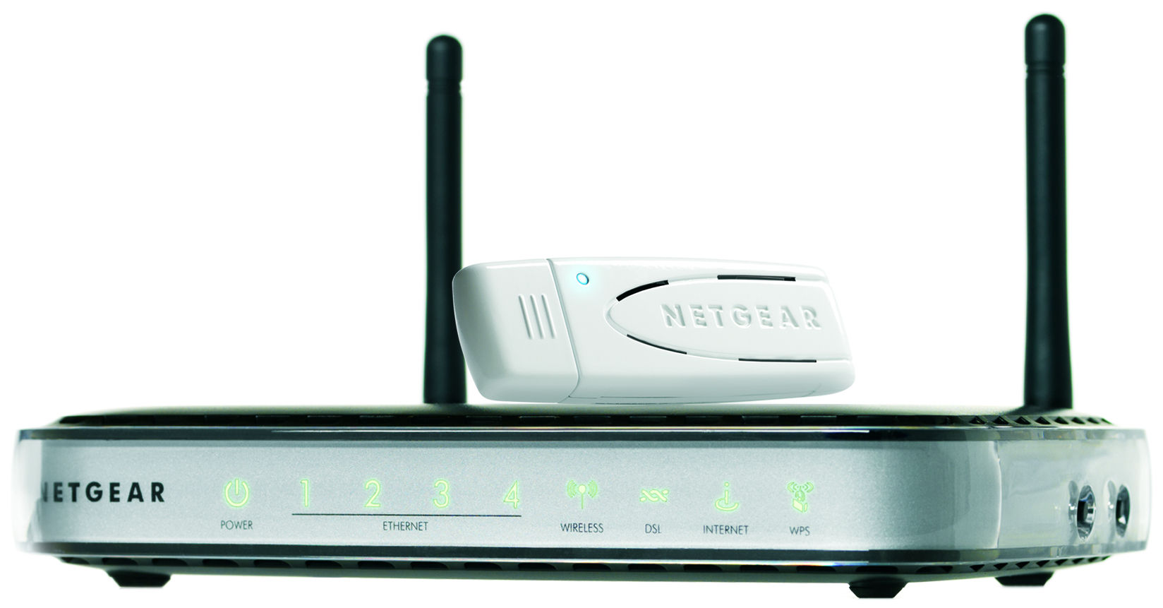 NETGEAR DGNB2100 wireless router Black, Silver
