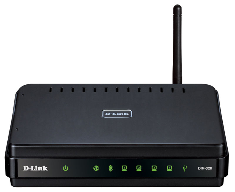 D-Link DIR-320/NRU/B1A wireless router Fast Ethernet Black