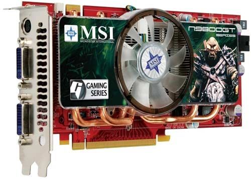 MSI N9800GT-T2D1G-OC graphics card GeForce 9800 GT 1 GB GDDR3