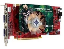 MSI N9800GT-T2D512-OC graphics card GeForce 9800 GT GDDR3