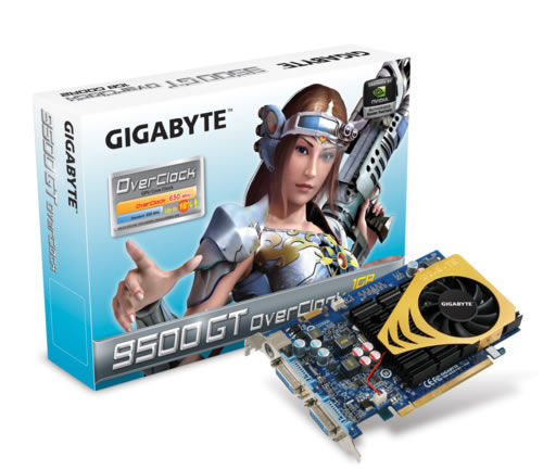 GIGABYTE GV-N95TOC-1GH graphics card GeForce 9500 GT 1 GB GDDR2