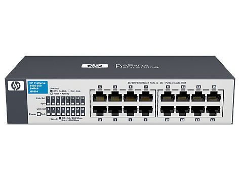HP V 1410-16G Unmanaged Gigabit Ethernet (10/100/1000) Grey