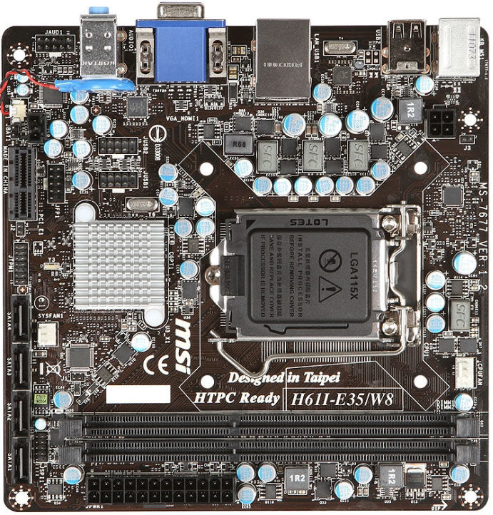 MSI H61I-E35/W8 motherboard Intel® H61 LGA 1155 (Socket H2) mini ITX