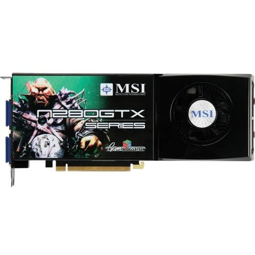 MSI N280GTX-T2D1GOC graphics card GeForce GTX 280 1 GB GDDR3