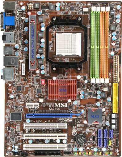 MSI KA780G AMD 780G Socket AM2 ATX