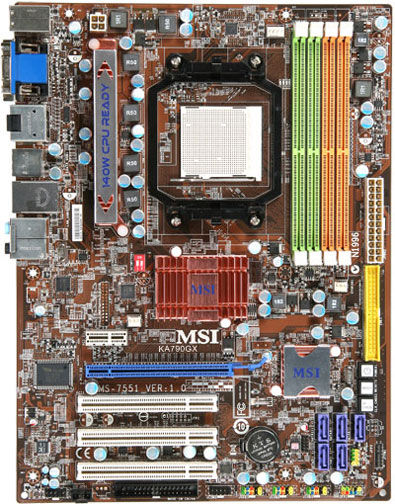 MSI KA790GX AMD 790GX Socket AM2 ATX