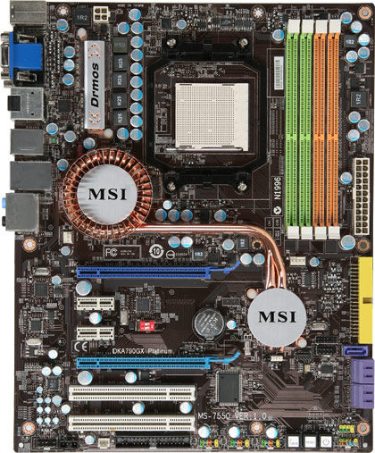 MSI DKA790GX PLATINUM AMD 790GX Socket AM2 ATX