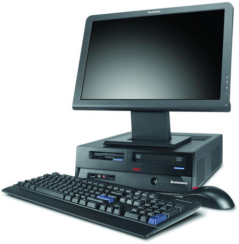 Lenovo ThinkCentre M57 Intel® Core™2 Duo E6550 1 GB DDR2-SDRAM 80 GB Intel® GMA 3100 Windows Vista Business PC Black