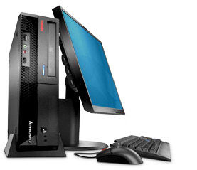 Lenovo ThinkCentre A57 Intel® Core™2 Duo E8200 2 GB DDR2-SDRAM 320 GB Intel® GMA 3100 Windows Vista Business SFF PC Black
