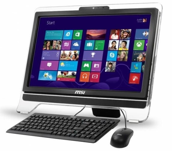 MSI AE2031-006EU All-in-One PC/workstation Intel® Celeron® B830 50.8 cm (20") 1600 x 900 pixels 4 GB DDR3-SDRAM 500 GB HDD Windows 8 Wi-Fi 4 (802.11n) Black