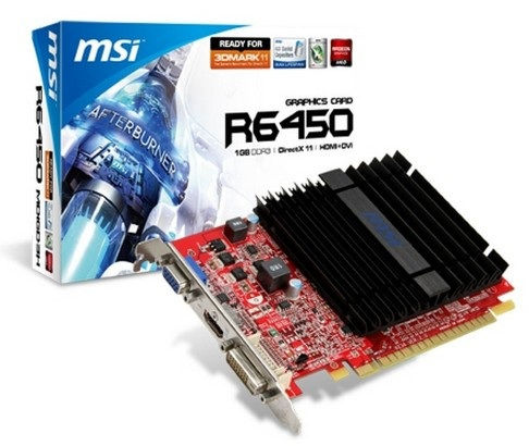 MSI R6450-MD1GD3H AMD Radeon HD6450 1 GB GDDR3