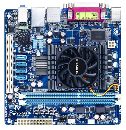 GIGABYTE GA-E240N-LA motherboard AMD A45 FCH BGA 413 (Socket FT1) mini ITX