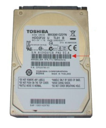Fujitsu TOS:MK5061GSYN internal hard drive 500 GB 7200 RPM 2.5" Serial ATA