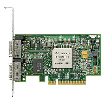 HP InfiniBand 4X DDR PCI-E 0 Memory Dual Port HCA