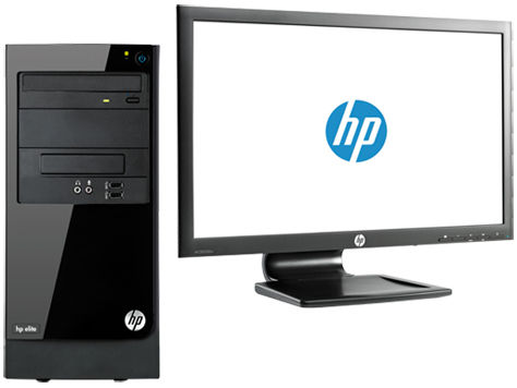 HP Elite 7500 MT + 23" Monitor Intel® Core™ i5 i5-3470 4 GB DDR3-SDRAM 500 GB HDD Windows 8 Pro Micro Tower PC Black