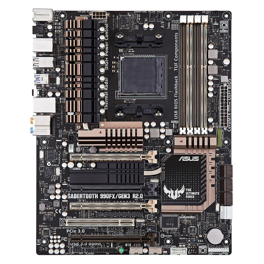 ASUS SABERTOOTH 990FX/GEN3 R2.0 AMD 990FX Socket AM3+ ATX