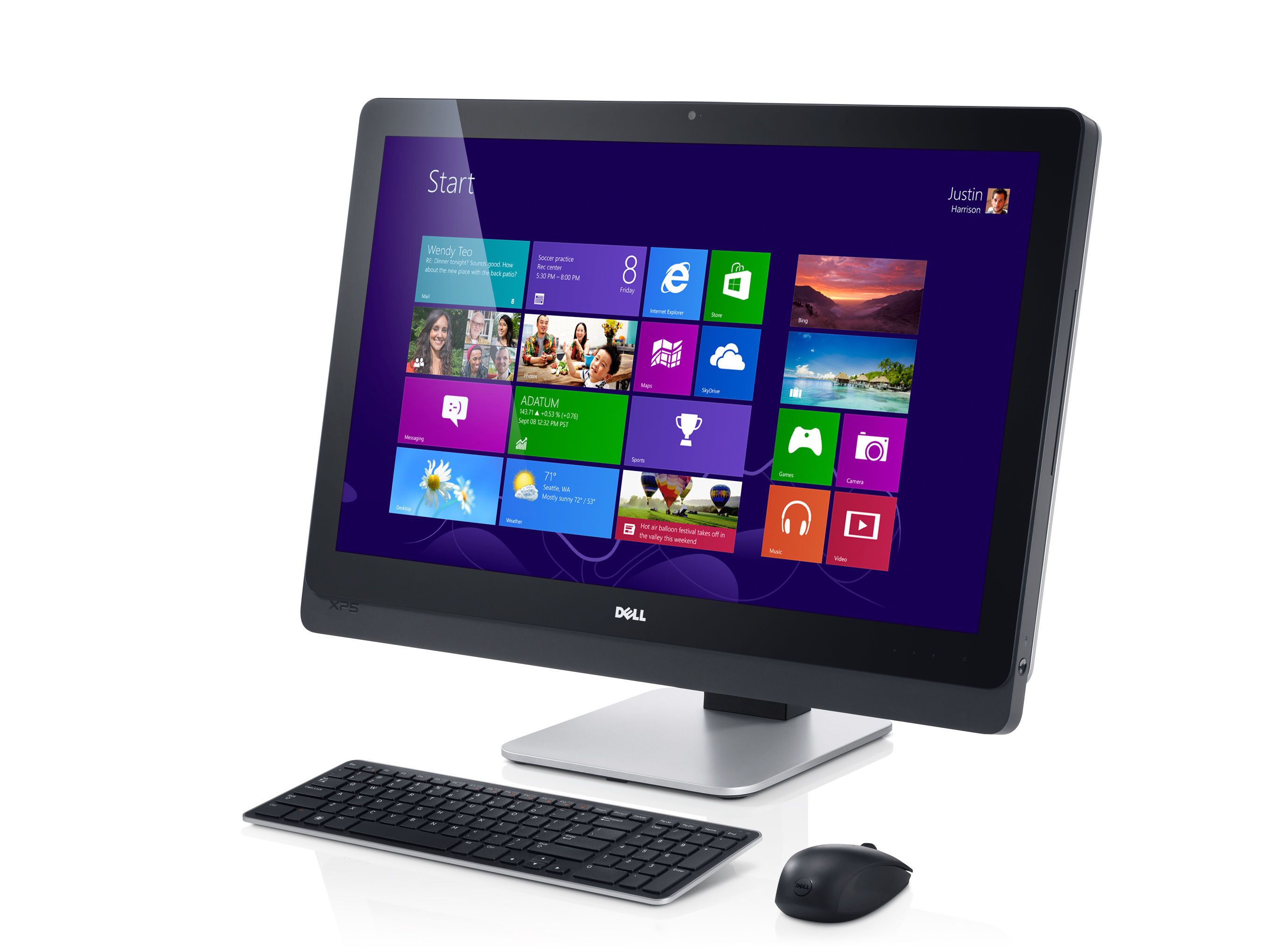 DELL XPS One 2710 Intel® Core™ i5 i5-3450S 68.6 cm (27") 2560 x 1440 pixels Touchscreen 4 GB DDR3-SDRAM 1 TB HDD NVIDIA® GeForce® GT 640M Windows 8 Black, Silver