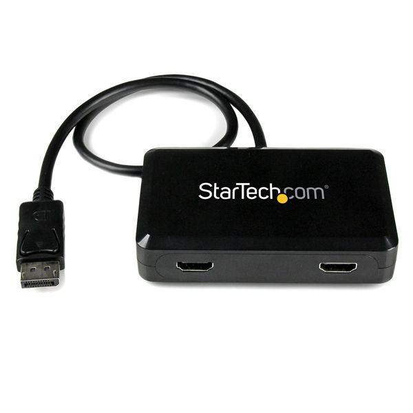 StarTech.com SP122DP2HD video cable adapter DisplayPort 2 x HDMI Black