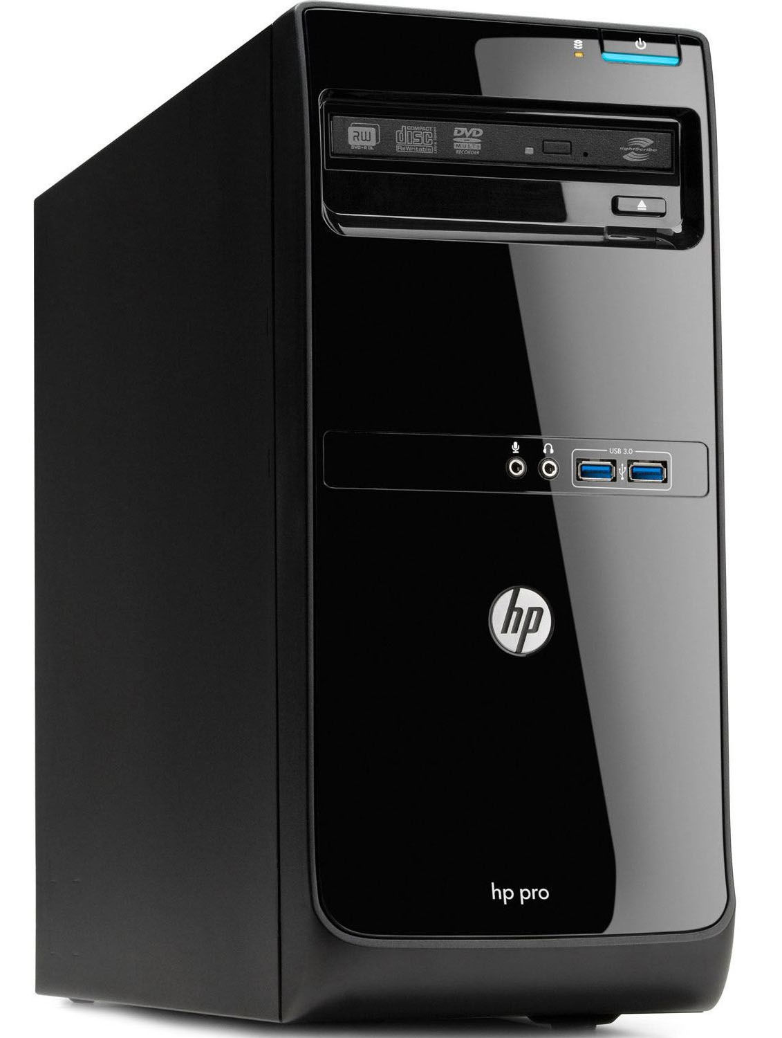 HP Pro 3500 Intel® Celeron® G G1610 4 GB DDR3-SDRAM 500 GB HDD Windows 8 Pro Micro Tower PC Black