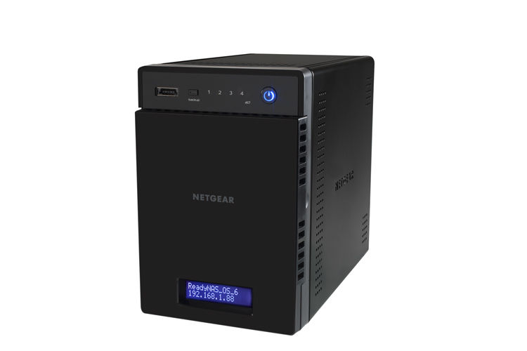 NETGEAR ReadyNAS 104 + WD10EFRX NAS Marvell Armada 370 0.5 GB 1 TB HDD ReadyNAS OS Black