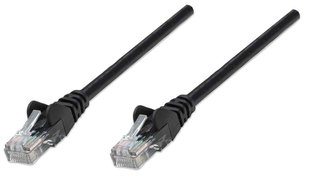 Intellinet Network Patch Cable, Cat5e, 5m, Black, CCA, U/UTP, PVC, RJ45, Gold Plated Contacts, Snagless, Booted, Lifetime Warranty
