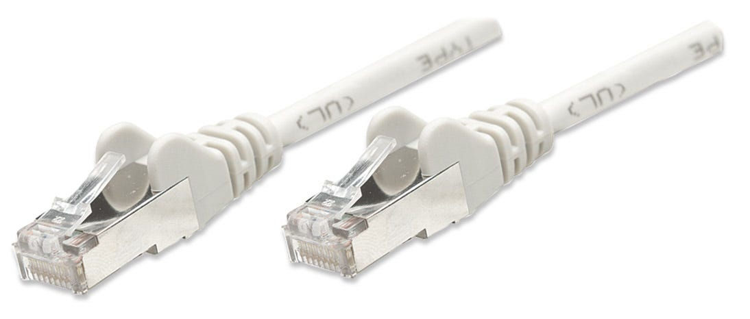 Intellinet Network Patch Cable, Cat5e, 0.5m, Grey, CCA, F/UTP, PVC, RJ45, Gold Plated Contacts, Snagless, Booted, Lifetime Warranty, Polybag