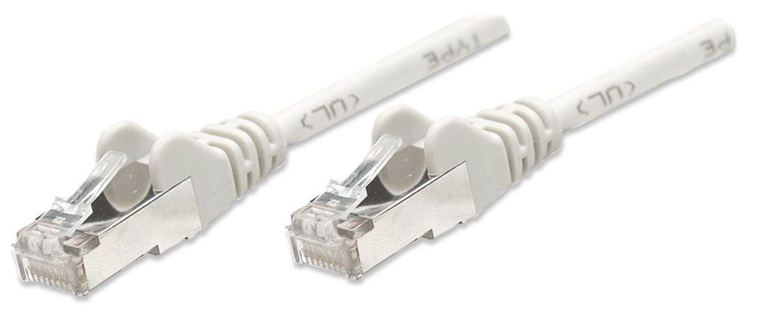 Intellinet Network Patch Cable, Cat5e, 20m, Grey, CCA, F/UTP, PVC, RJ45, Gold Plated Contacts, Snagless, Booted, Lifetime Warranty