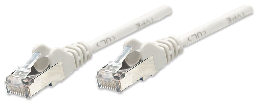 Intellinet Network Patch Cable, Cat5e, 5m, Grey, CCA, SF/UTP, PVC, RJ45, Gold Plated Contacts, Snagless, Booted, Lifetime Warranty, Polybag
