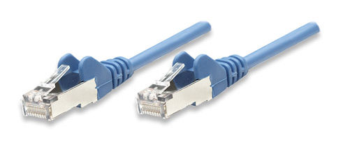 Intellinet Network Patch Cable, Cat5e, 3m, Blue, CCA, F/UTP, PVC, RJ45, Gold Plated Contacts, Snagless, Booted, Lifetime Warranty, Polybag
