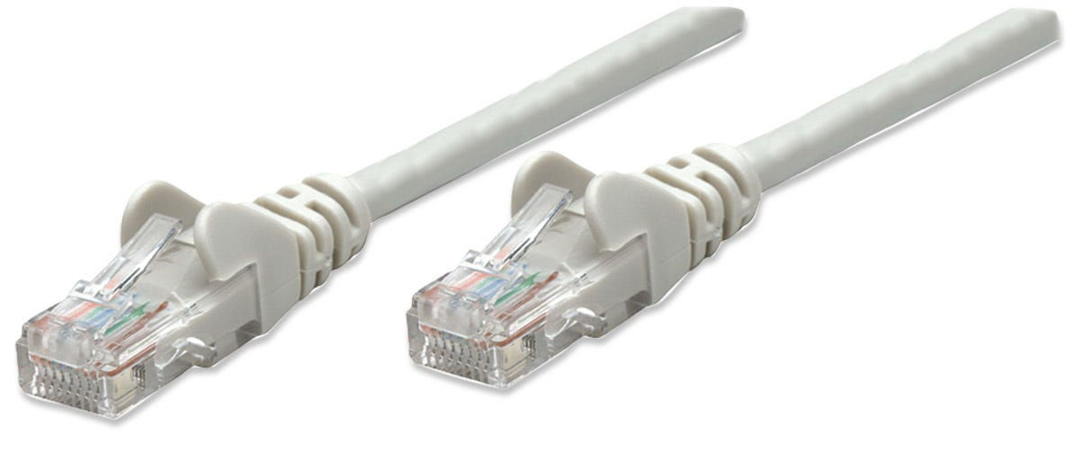 Intellinet Network Patch Cable, Cat6, 15m, Grey, CCA, U/UTP, PVC, RJ45, Gold Plated Contacts, Snagless, Booted, Lifetime Warranty