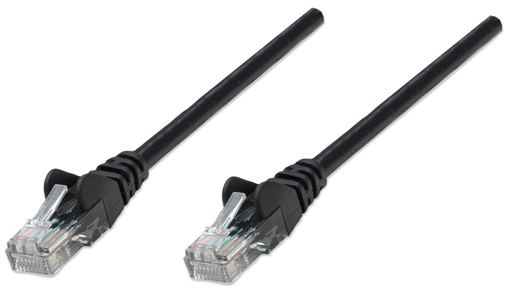 Intellinet Network Patch Cable, Cat6, 15m, Black, CCA, U/UTP, PVC, RJ45, Gold Plated Contacts, Snagless, Booted, Lifetime Warranty