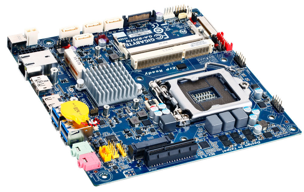 GIGABYTE GA-B75TN motherboard Intel B75 LGA 1155 (Socket H2) Thin Mini ITX