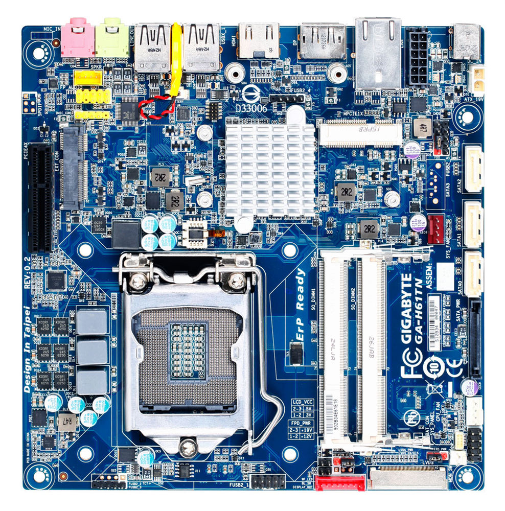 GIGABYTE GA-H61TN motherboard Intel® H61 LGA 1155 (Socket H2) mini ITX