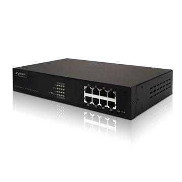 Zyxel GS1100-8HP-240W network switch Unmanaged Gigabit Ethernet (10/100/1000) Power over Ethernet (PoE) Black