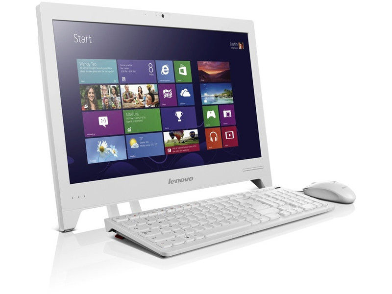 Lenovo Essential C240 Intel® Celeron® 847 47 cm (18.5") 1366 x 768 pixels Touchscreen All-in-One PC 4 GB DDR3-SDRAM 500 GB HDD Windows 8 Wi-Fi 4 (802.11n) White