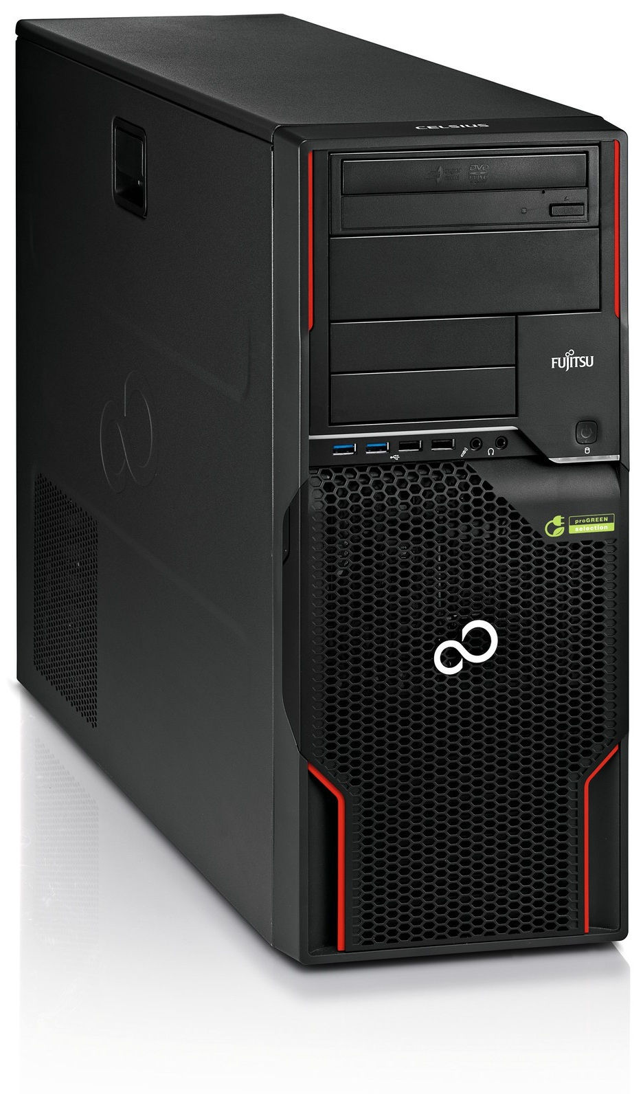 Fujitsu CELSIUS W520 Intel® Xeon® E3 V2 Family E3-1240V2 8 GB DDR3-SDRAM Windows 7 Professional Tower Workstation Black