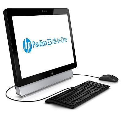 HP Pavilion 23-a010a AMD A4 A4-5300 58.4 cm (23") 1920 x 1080 pixels All-in-One PC 4 GB DDR3-SDRAM 1 TB HDD Windows 8 Black, Silver