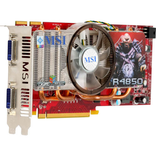 MSI R4850-2D512 graphics card GDDR3