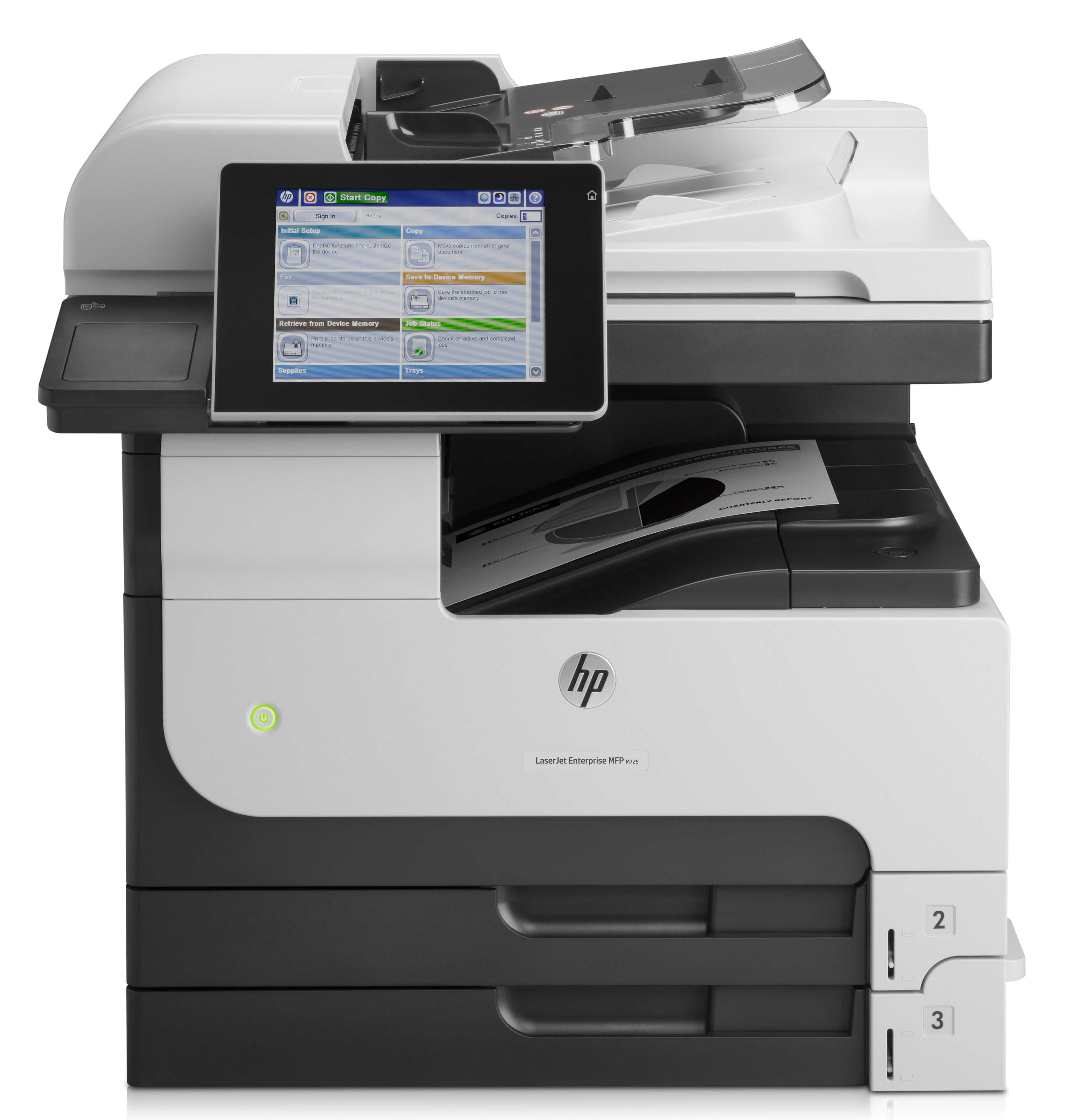 HP LaserJet Enterprise M725dn Multifunction Black and white Printer, Ethernet Only; Copier, Scanner
