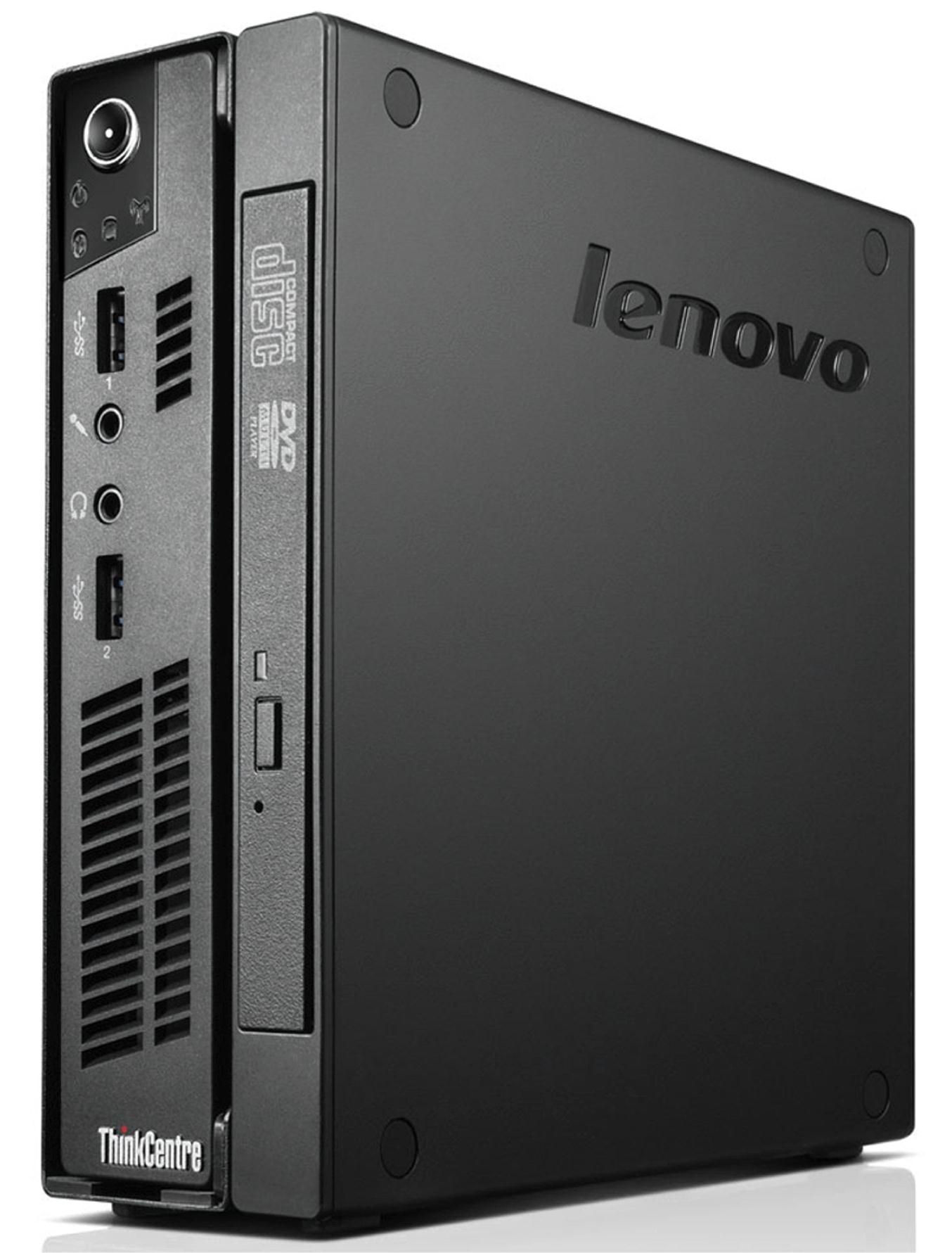 Lenovo ThinkCentre M92 Tiny Intel® Core™ i3 i3-2120T 4 GB DDR3-SDRAM 320 GB HDD Windows 7 Professional USFF PC Black