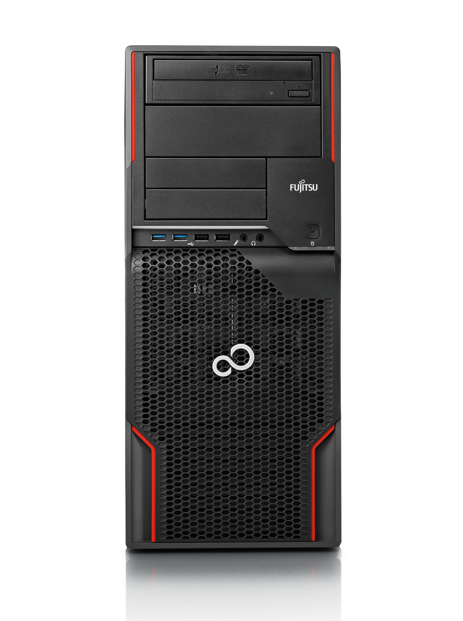 Fujitsu CELSIUS R920 Intel® Xeon® E5 Family E5-2643 8 GB DDR3-SDRAM 1 TB HDD Windows 7 Professional PC Black, Red