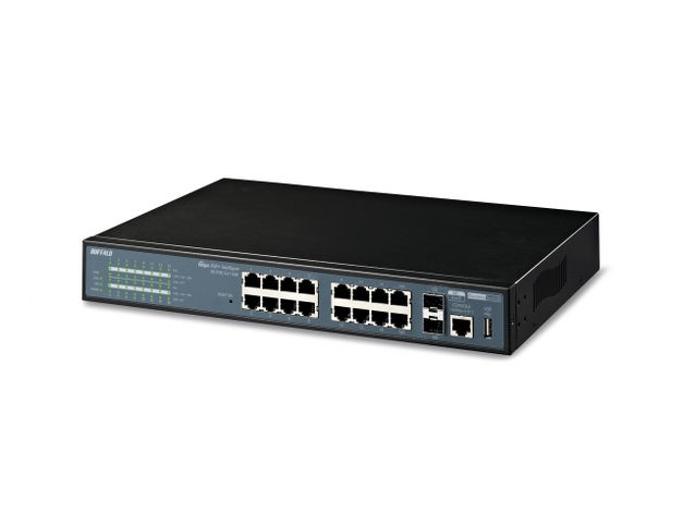 Buffalo BS-POE-G21M L2 Gigabit Ethernet (10/100/1000) Power over Ethernet (PoE) 1U Black