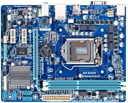 GIGABYTE GA-H61M-DS2 rev. 2.2 Intel® H61 LGA 1155 (Socket H2) micro ATX