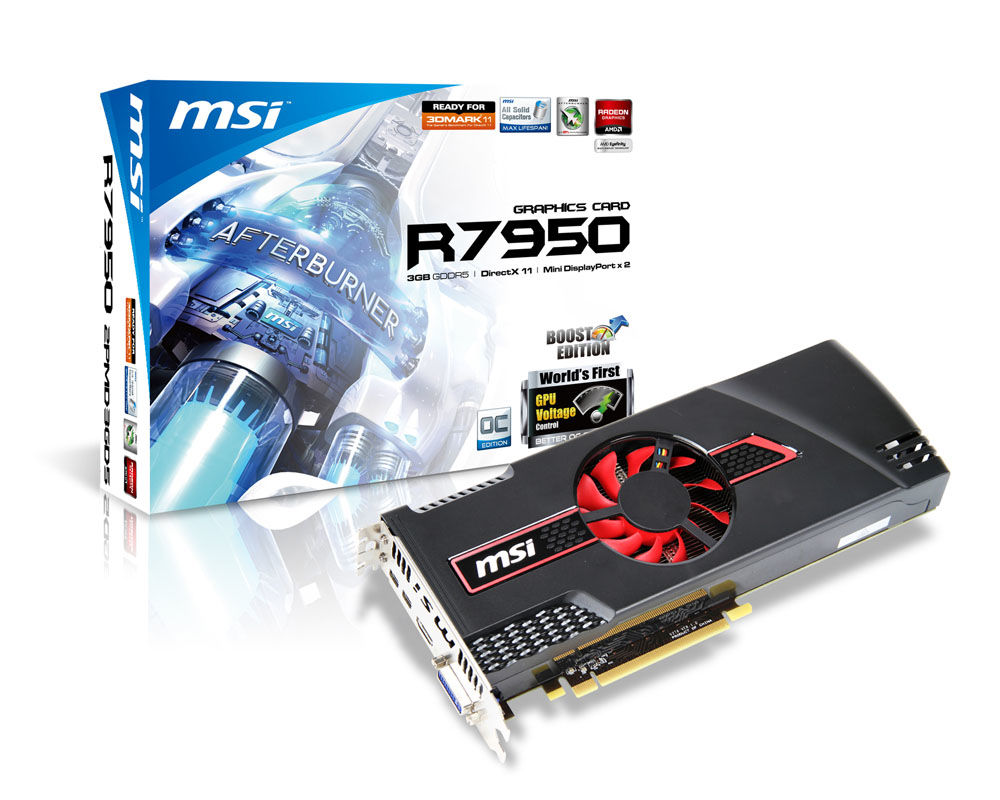 MSI V276-043R graphics card AMD Radeon HD7950 3 GB GDDR5