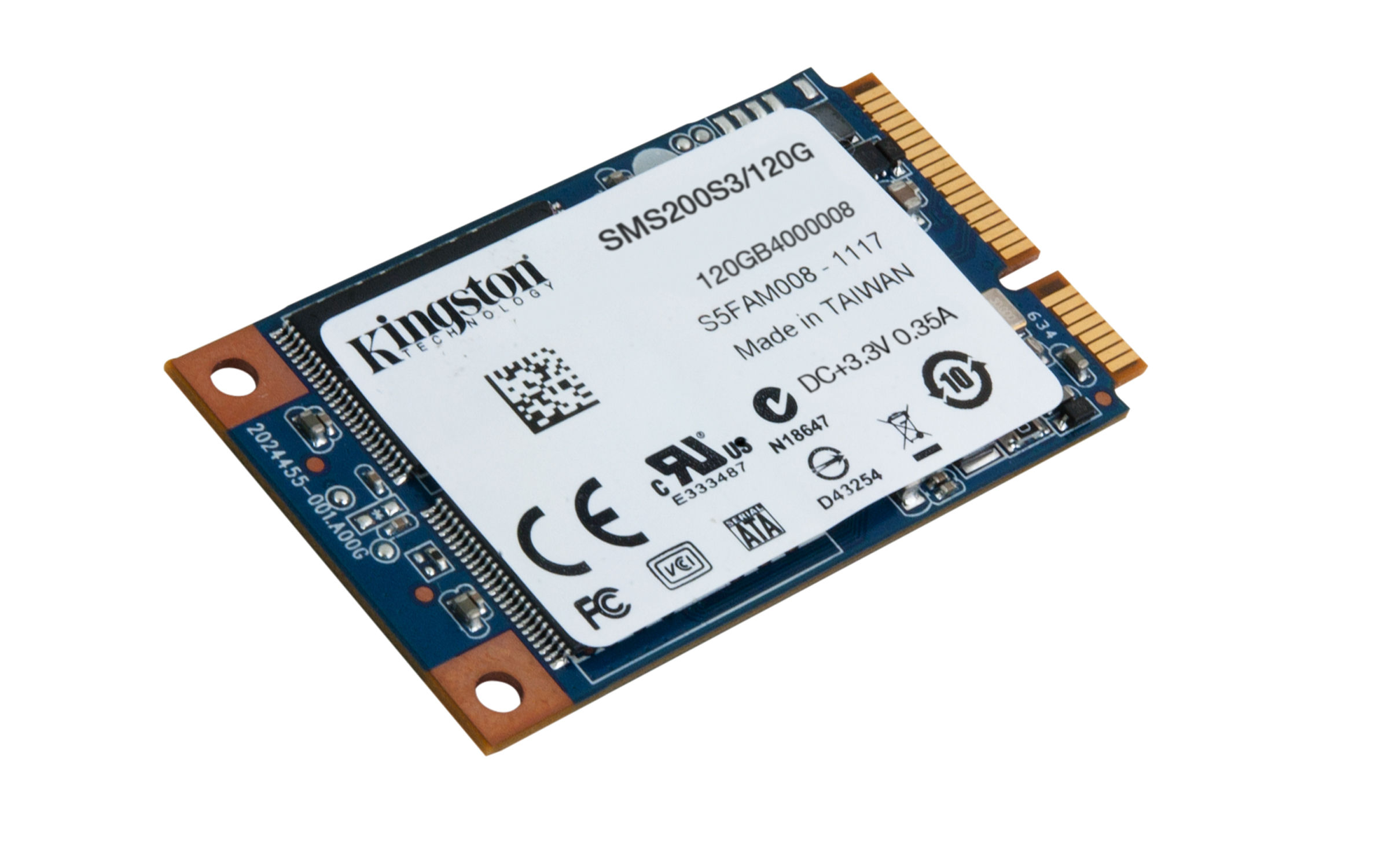 Kingston Technology SSDNow mS200 120 GB mSATA Serial ATA
