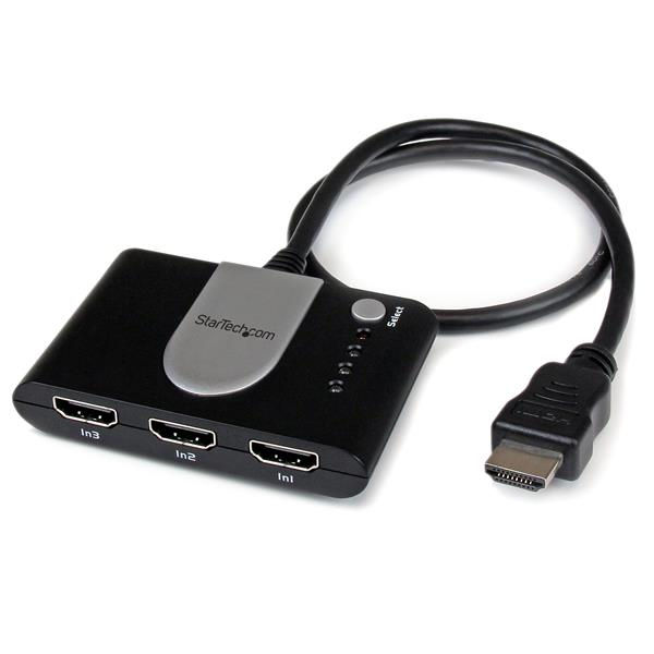 StarTech.com 3 Port HDMI Auto Switch w/ IR Remote Control