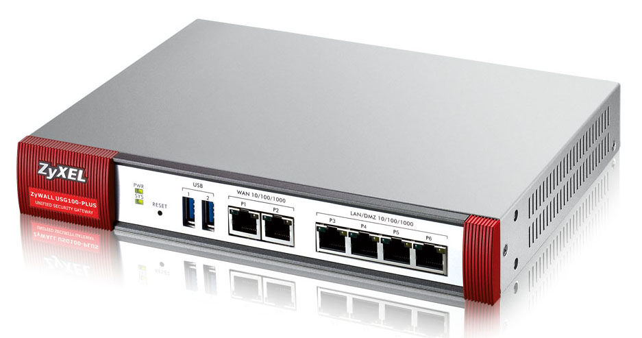 Zyxel USG 100 + License hardware firewall 1U 0.6 Gbit/s