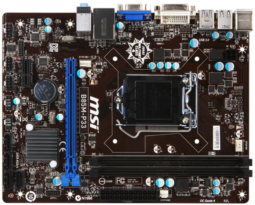 MSI B85M-P33 motherboard Intel® B85 LGA 1150 (Socket H3) micro ATX
