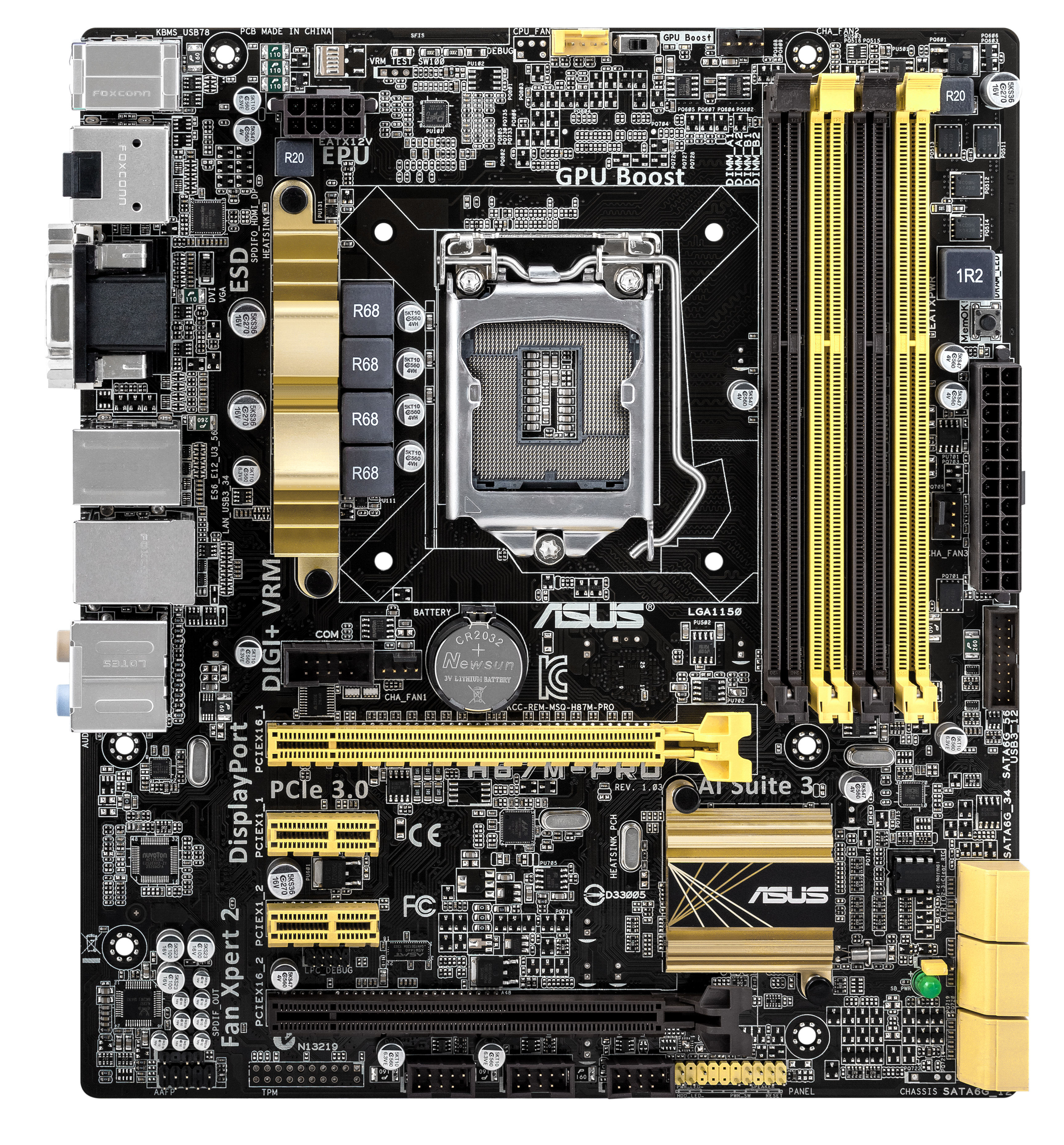 ASUS H87M-PRO Intel® H87 LGA 1150 (Socket H3) micro ATX