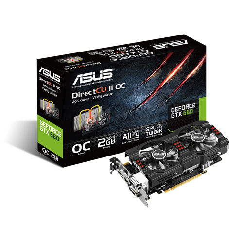 ASUS 90YV03N1-M0NA00 graphics card NVIDIA GeForce GTX 660 2 GB GDDR5